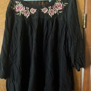 Beautiful embroidered rose top